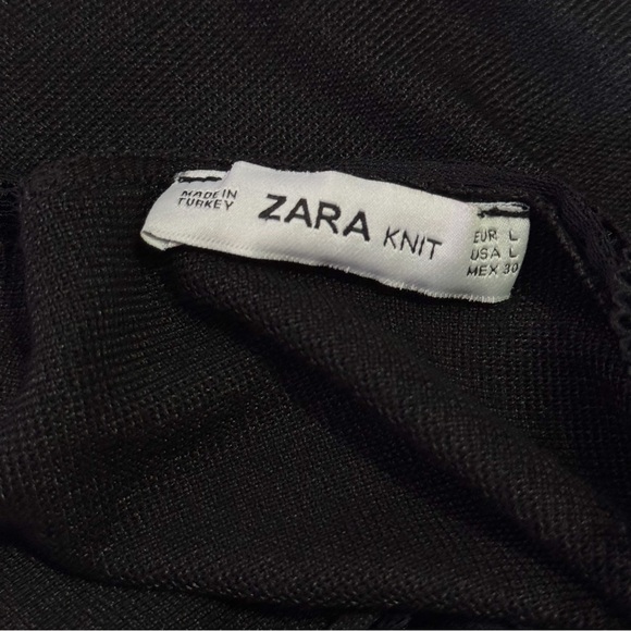 Zara | Black Knit Lace Trim Tank | Size L | EUC - Picture 3 of 7